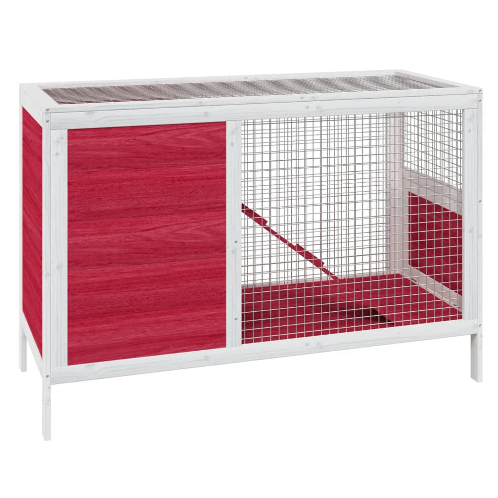 Cușcă Pentru Iepuri 103X44X69,5 Cm Lemn Masiv De Pin