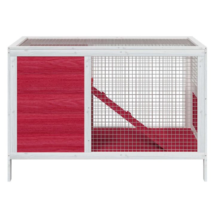 Cușcă Pentru Iepuri 103X44X69,5 Cm Lemn Masiv De Pin