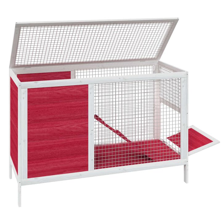 Cușcă Pentru Iepuri 103X44X69,5 Cm Lemn Masiv De Pin