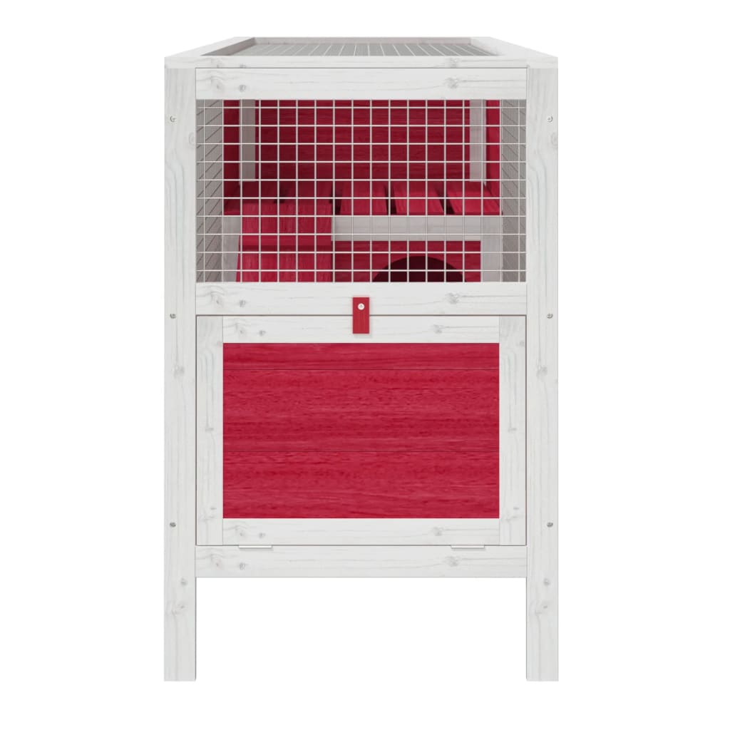 Cușcă Pentru Iepuri 103X44X69,5 Cm Lemn Masiv De Pin