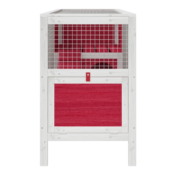 Cușcă Pentru Iepuri 103X44X69,5 Cm Lemn Masiv De Pin