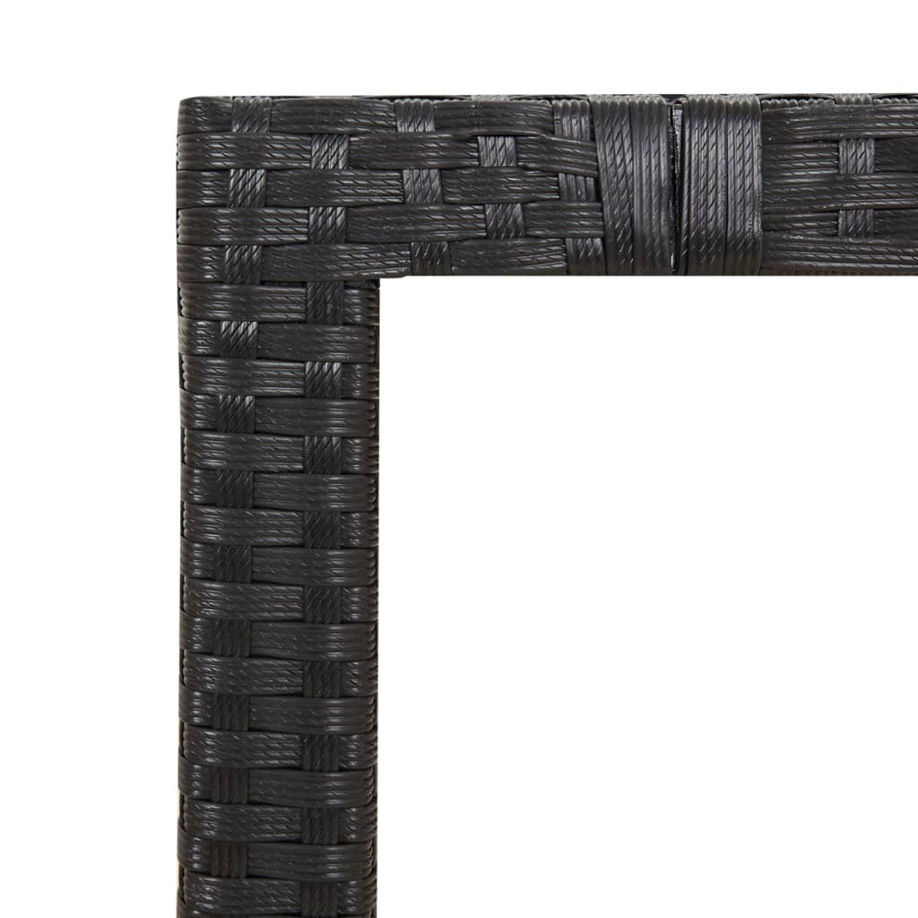 Set Mobilier De Grădină Cu Perne, 3 Piese, Negru, Poliratan