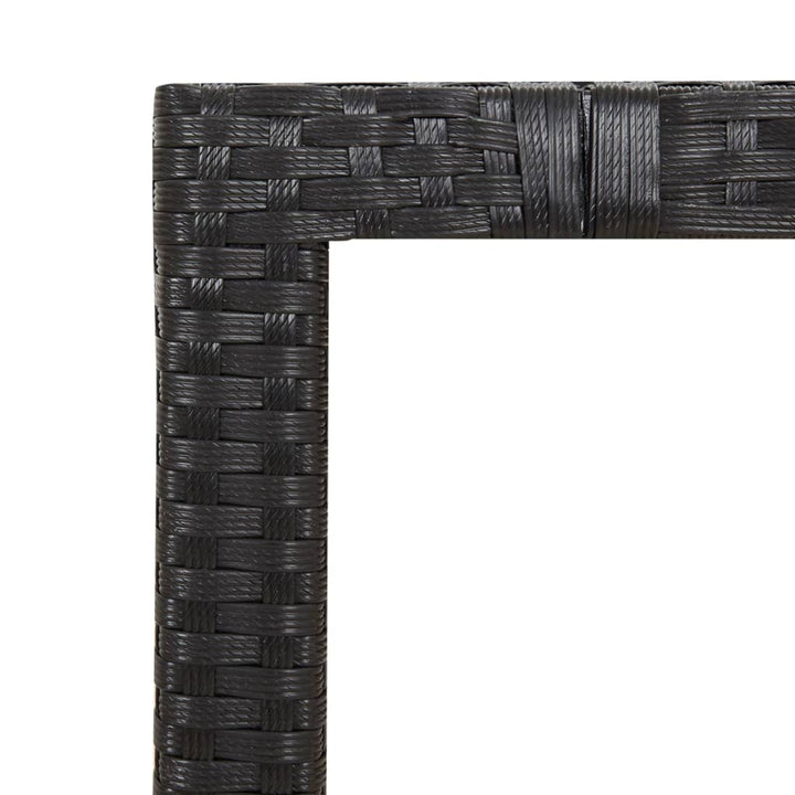 Set Mobilier De Grădină Cu Perne, 3 Piese, Negru, Poliratan