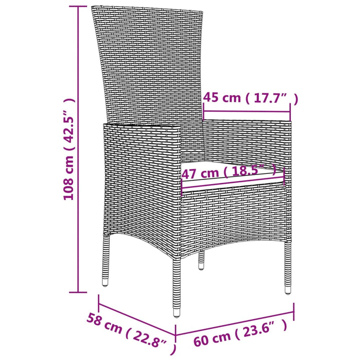Set Mobilier De Grădină Cu Perne, 5 Piese, Bej, Poliratan