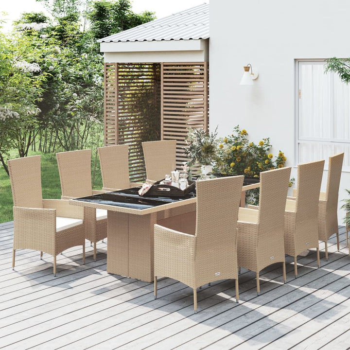 Set Mobilier De Grădină Cu Perne, 5 Piese, Bej, Poliratan