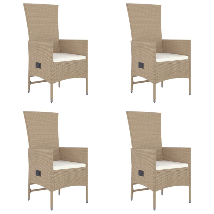 Set Mobilier De Grădină Cu Perne, 5 Piese, Bej, Poliratan