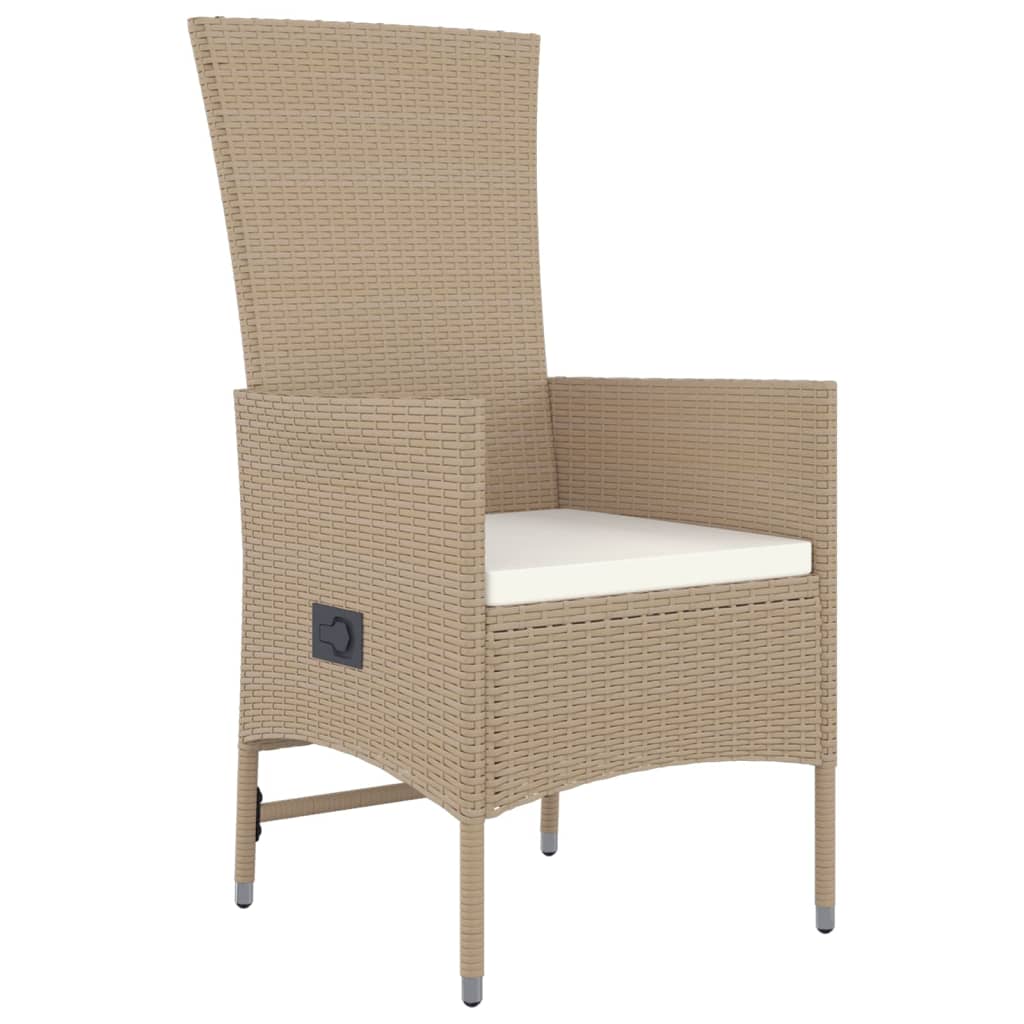 Set Mobilier De Grădină Cu Perne, 5 Piese, Bej, Poliratan