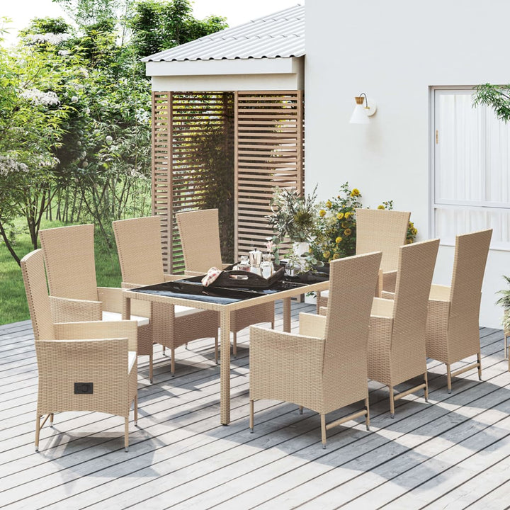 Set Mobilier De Grădină Cu Perne, 5 Piese, Bej, Poliratan