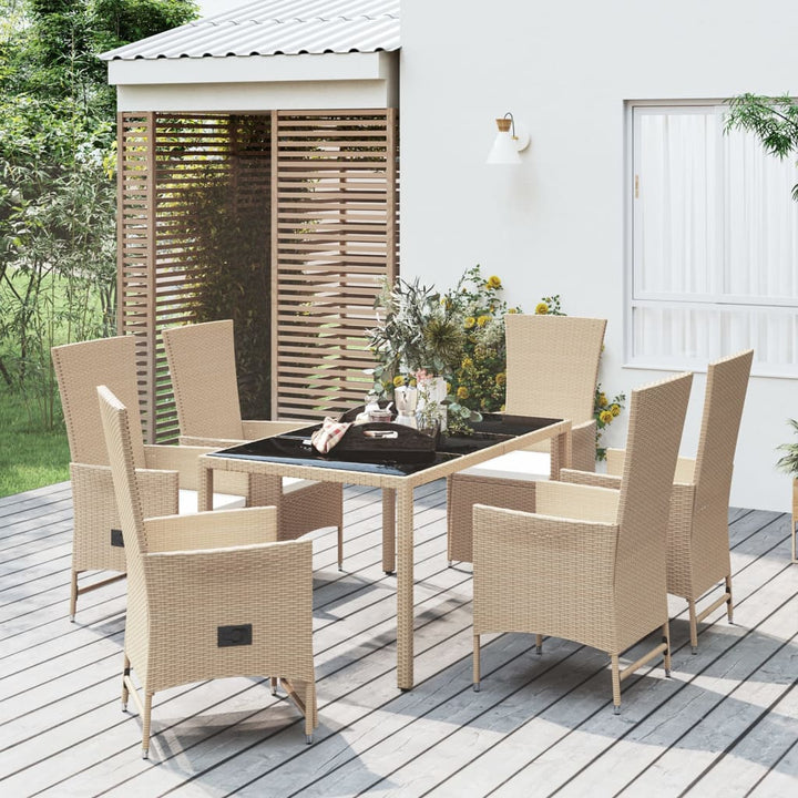 Set Mobilier De Grădină Cu Perne, 5 Piese, Bej, Poliratan