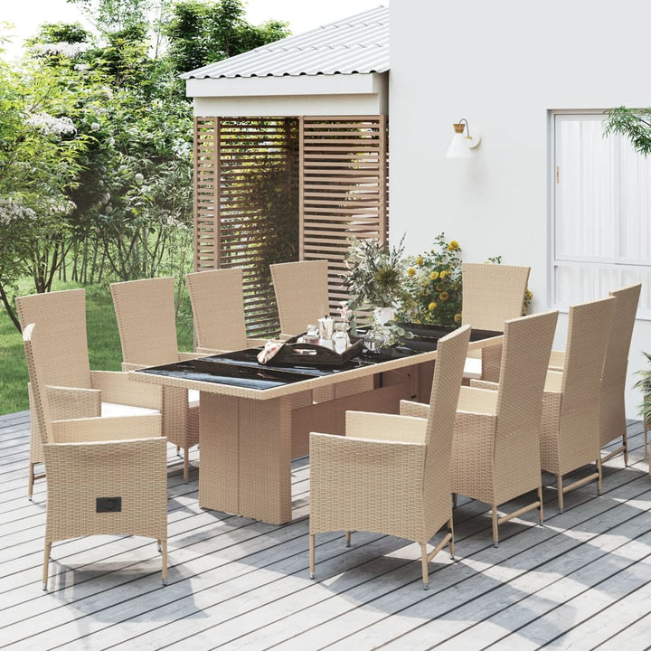Set Mobilier De Grădină Cu Perne, 5 Piese, Bej, Poliratan