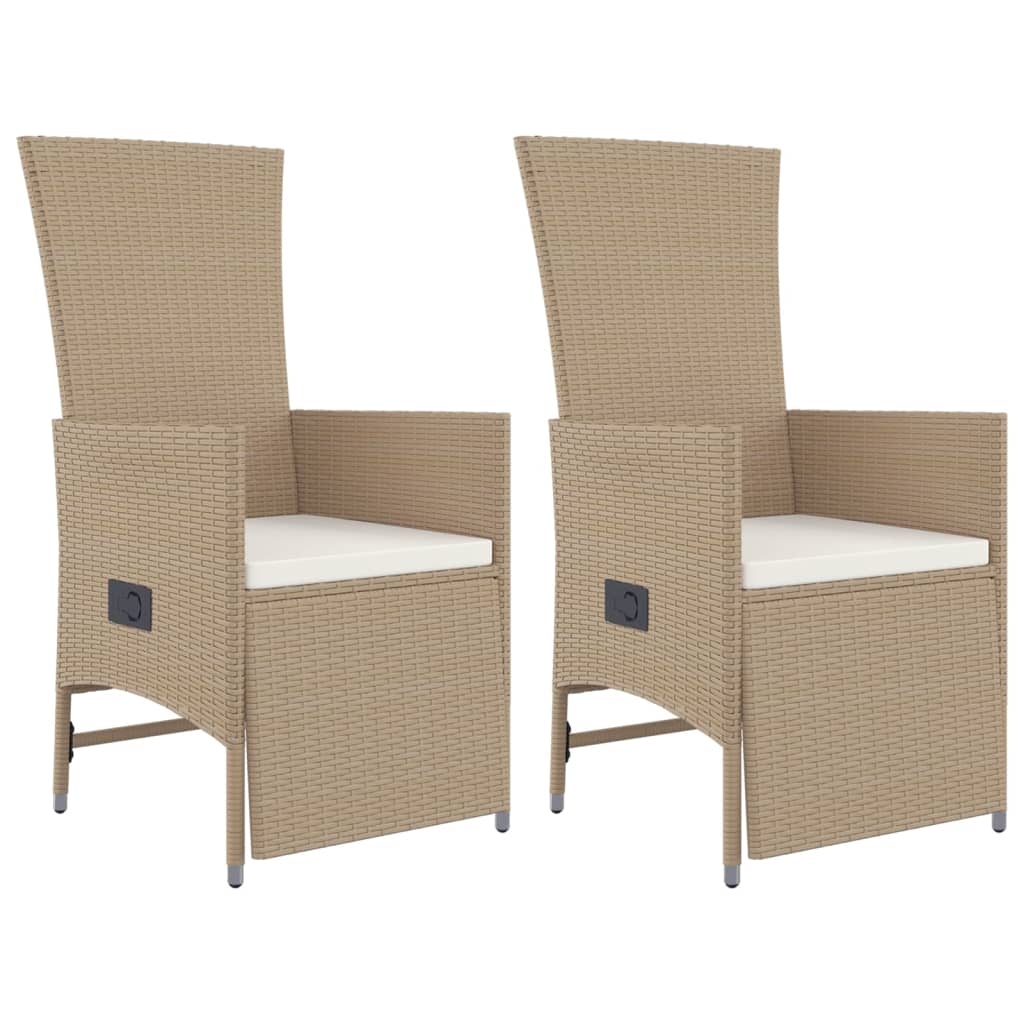 Set Mobilier De Grădină Cu Perne, 3 Piese, Bej, Poliratan