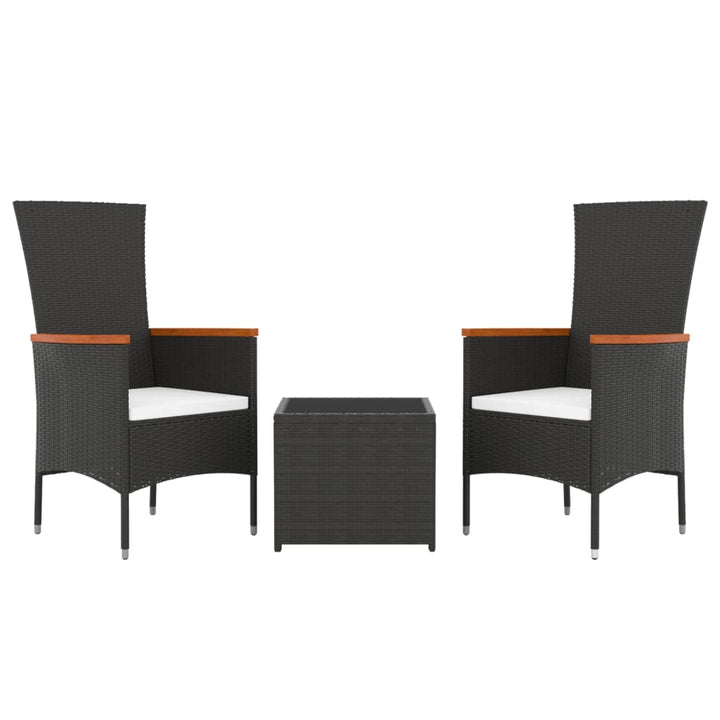 Set Șezlonguri Grădină, 3 Piese, , Poliratan&
