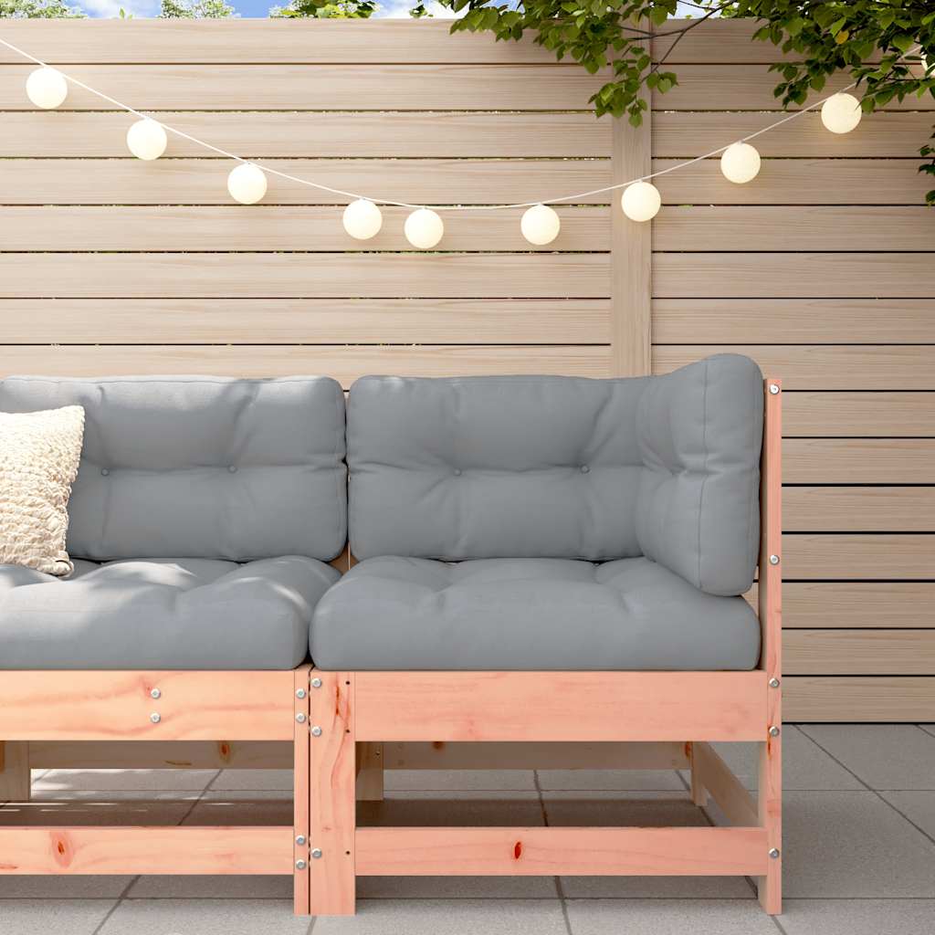 Set Mobilier De Grădină Cu Perne, 3 Piese, Negru, Lemn Masiv