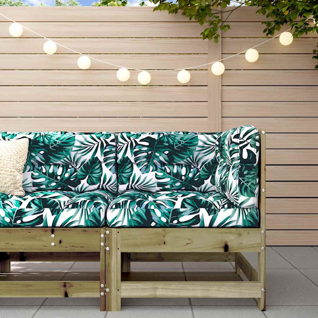 Set Mobilier De Grădină Cu Perne, 3 Piese, Negru, Lemn Masiv