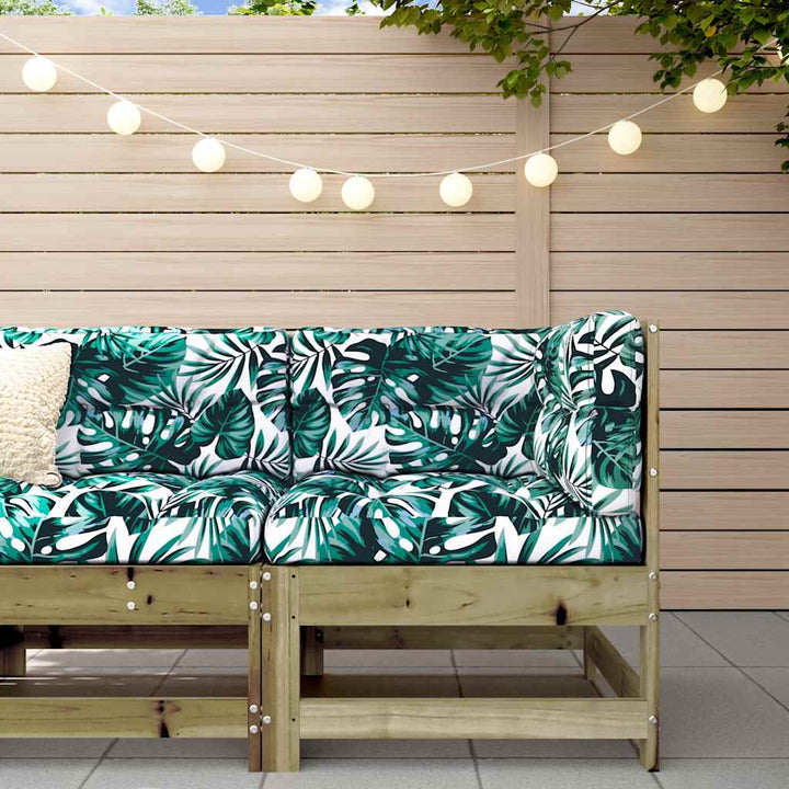 Set Mobilier De Grădină Cu Perne, 3 Piese, Negru, Lemn Masiv