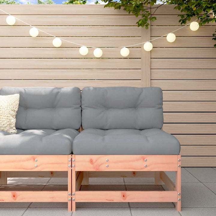 Set Mobilier De Grădină Cu Perne, 3 Piese, Negru, Lemn Masiv