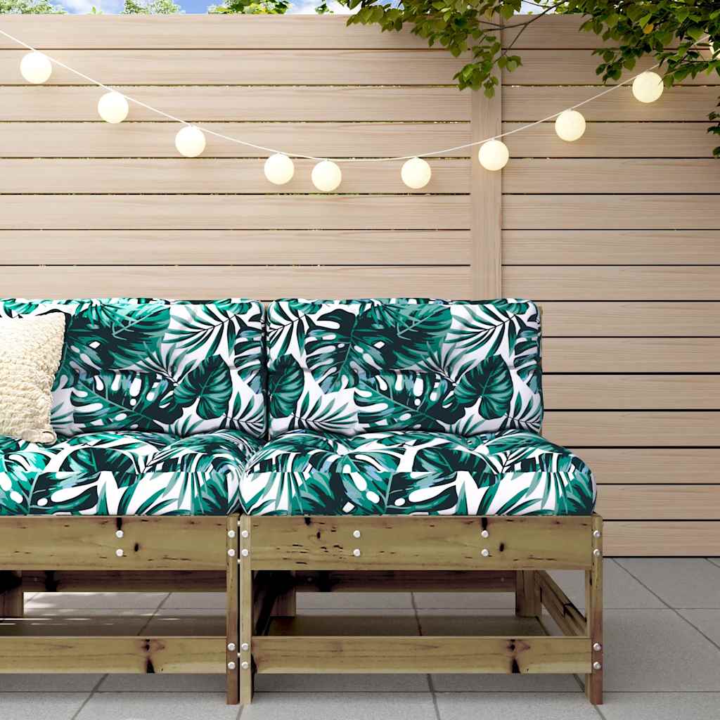 Set Mobilier De Grădină Cu Perne, 3 Piese, Negru, Lemn Masiv