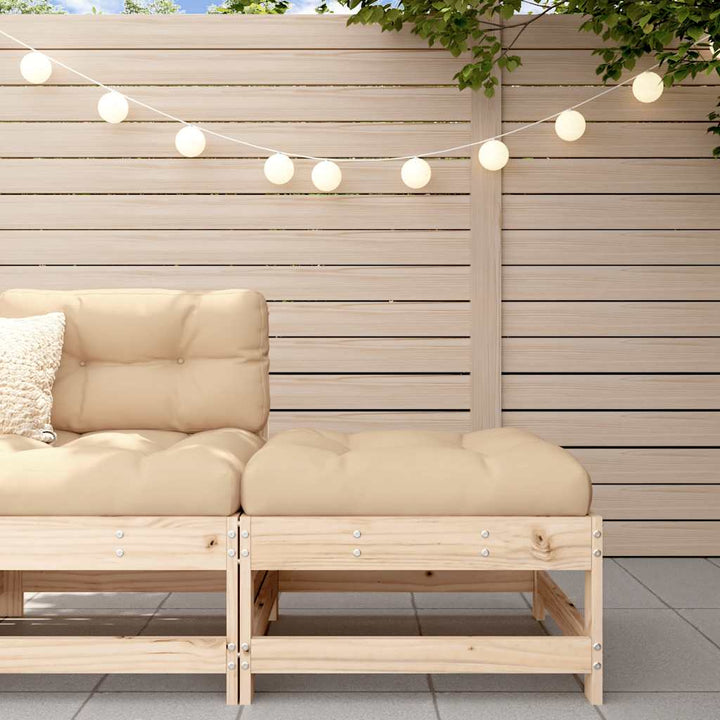 Set Mobilier De Grădină Cu Perne, 3 Piese, Negru, Lemn Masiv