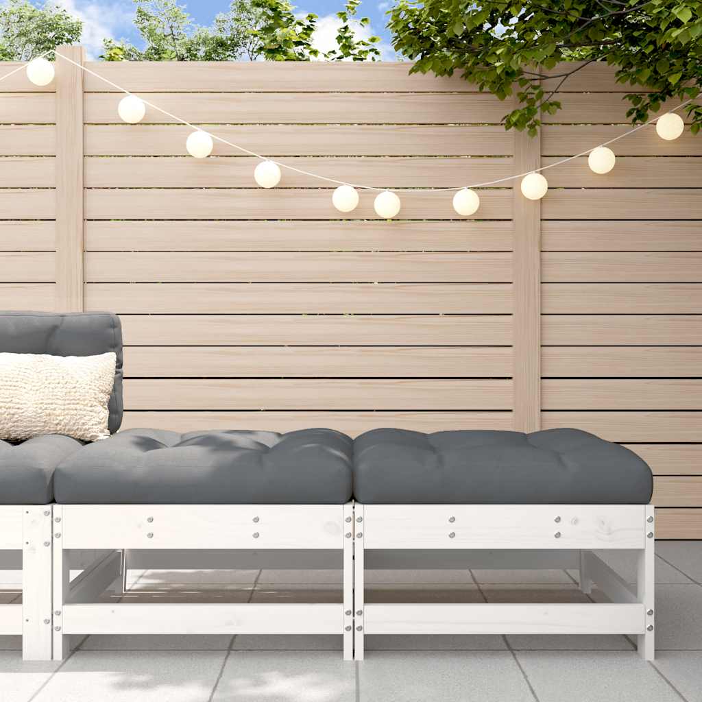 Set Mobilier De Grădină Cu Perne, 3 Piese, Negru, Lemn Masiv