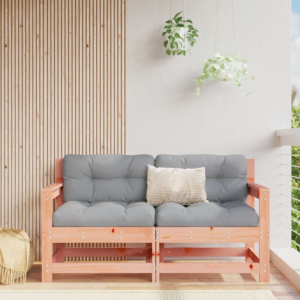 Set Mobilier De Grădină Cu Perne, 3 Piese, Negru, Lemn Masiv