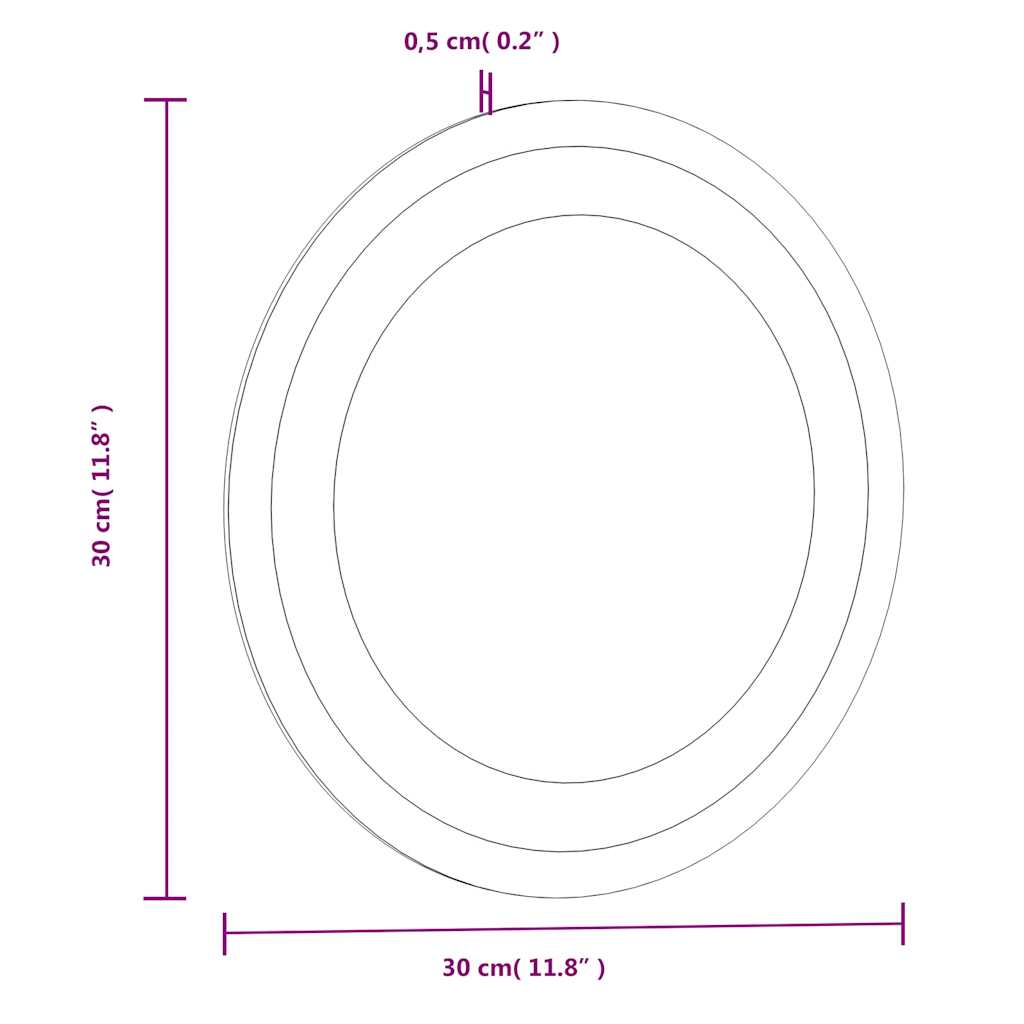 Oglindă De Baie Cu Led, , Rotundă