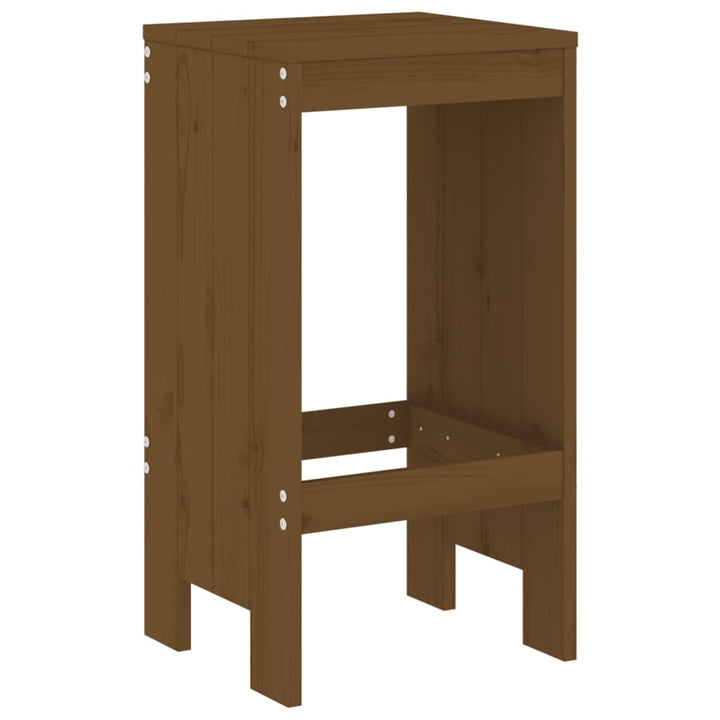 Set Mobilier Bar De Grădină, 5 Piese, Maro Miere Lemn Masiv Pin