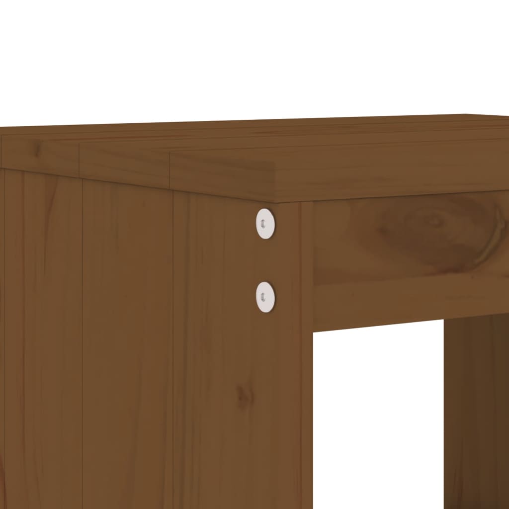 Set Mobilier Bar De Grădină, 5 Piese, Maro Miere Lemn Masiv Pin