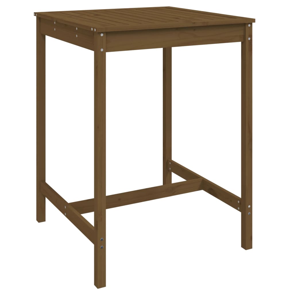 Set Mobilier Bar De Grădină, 5 Piese, Maro Miere Lemn Masiv Pin