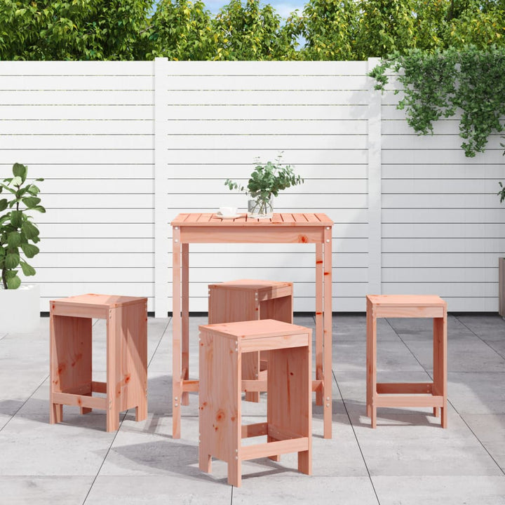 Set Mobilier Bar De Grădină, 5 Piese, Maro Miere Lemn Masiv Pin