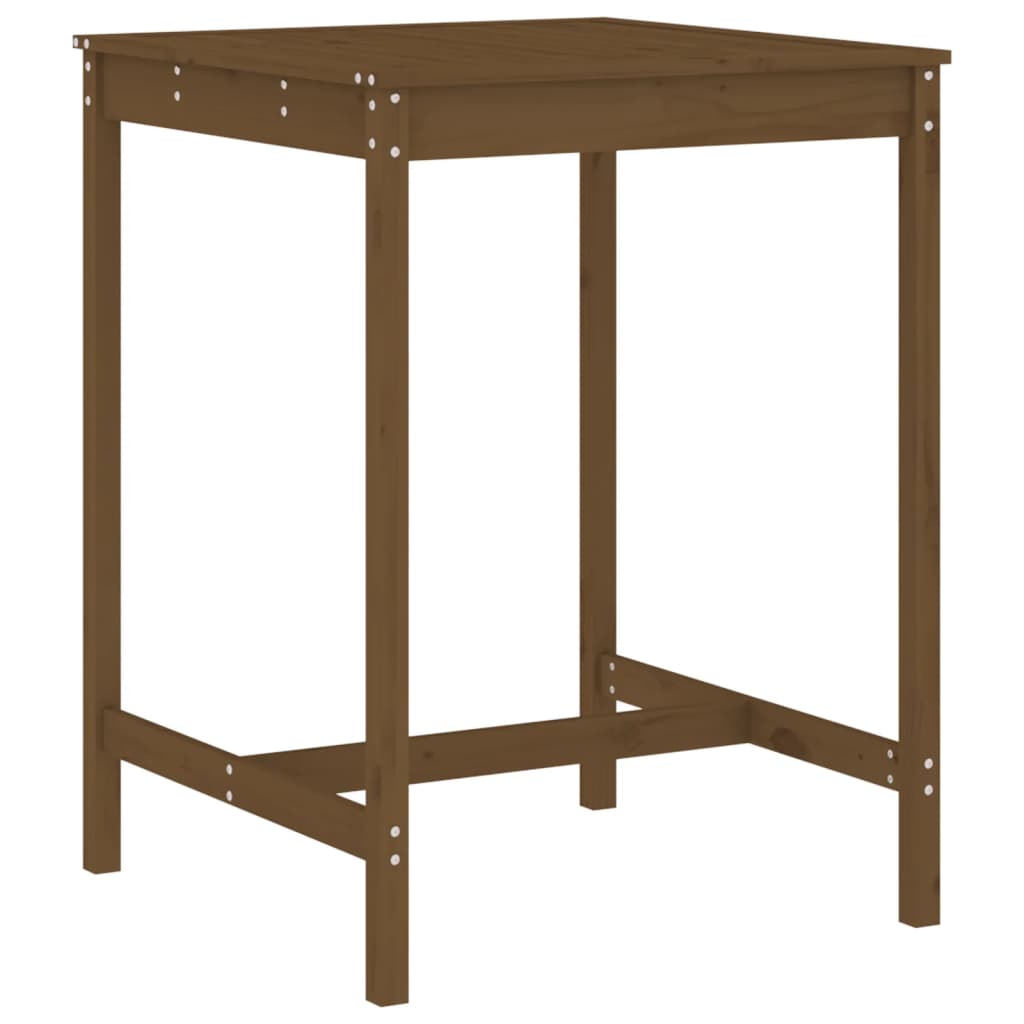 Set Mobilier De Bar, 3 Piese, Maro Miere, Lemn Masiv De Pin