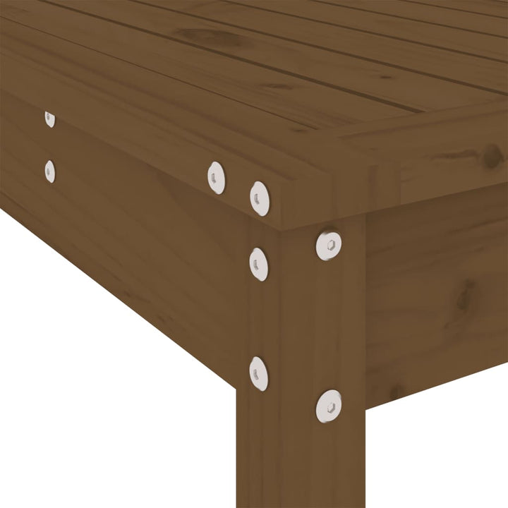 Set Mobilier De Bar, 3 Piese, Maro Miere, Lemn Masiv De Pin