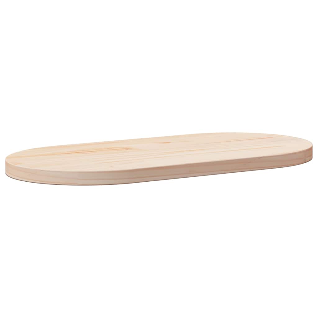 Blat De Masă, 100X50X2,5 Cm, Lemn Masiv De Pin, Oval