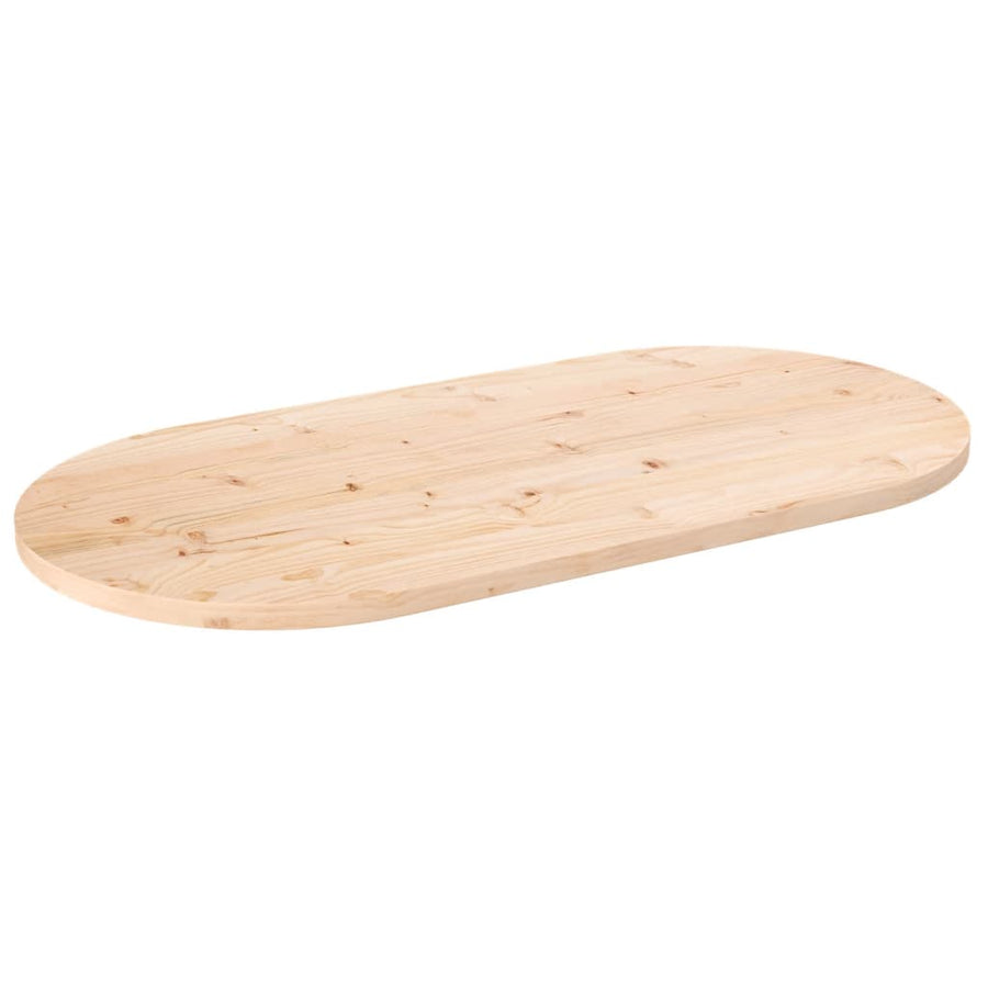 Blat De Masă, 100X50X2,5 Cm, Lemn Masiv De Pin, Oval