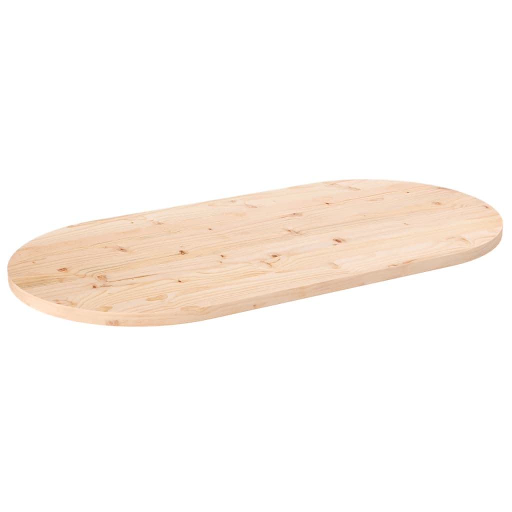 Blat De Masă, 100X50X2,5 Cm, Lemn Masiv De Pin, Oval