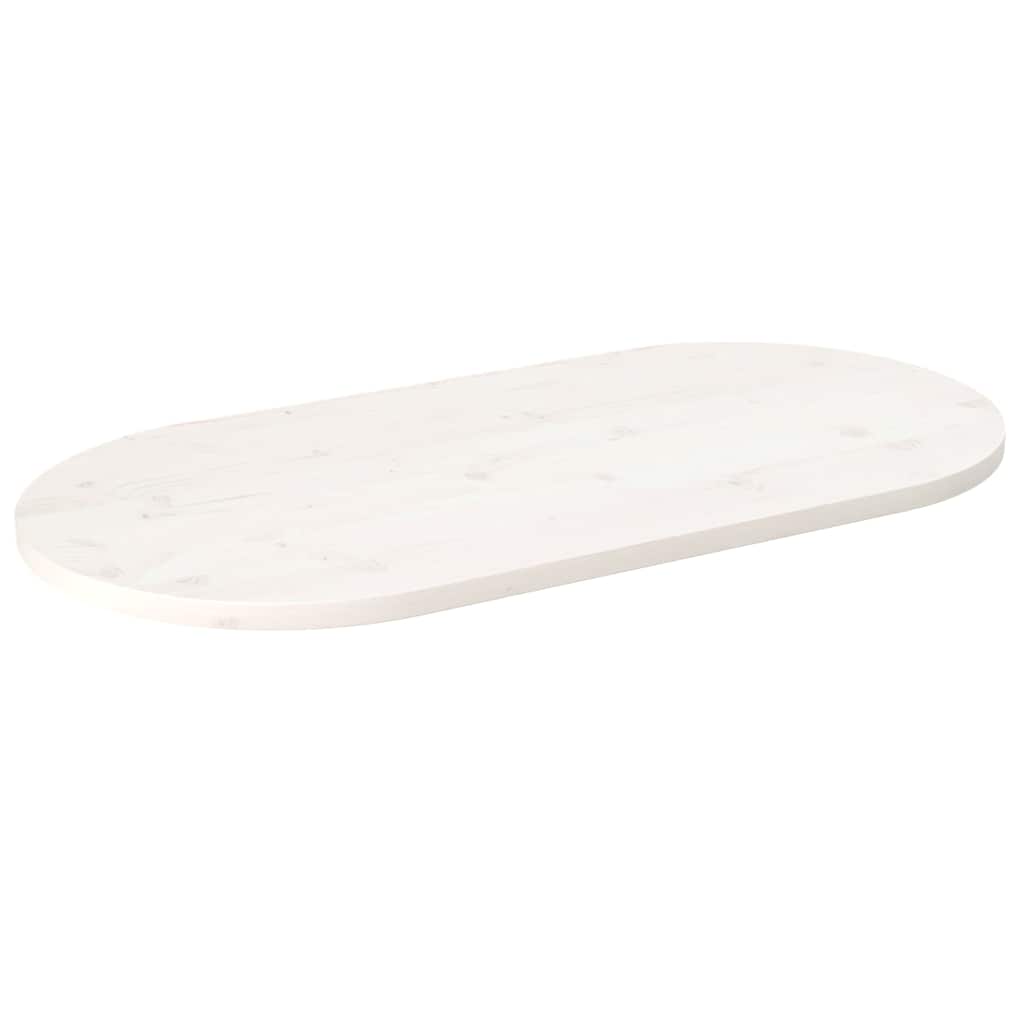 Blat De Masă, 100X50X2,5 Cm, Lemn Masiv De Pin, Oval