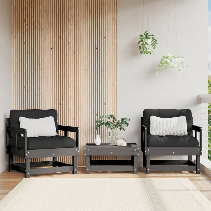 Set Mobilier De Grădină, 3 Piese, Lemn De Pin Impregnat