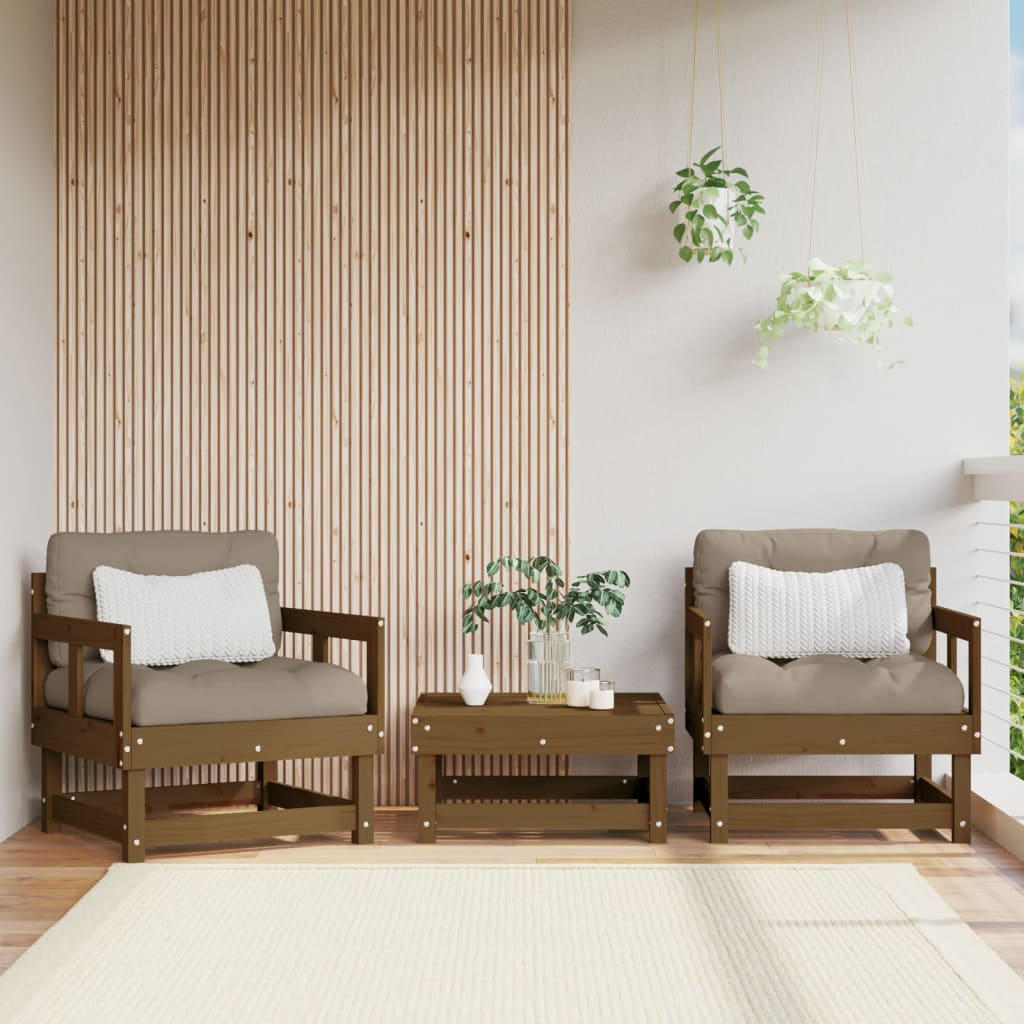 Set Mobilier De Grădină, 3 Piese, Lemn De Pin Impregnat