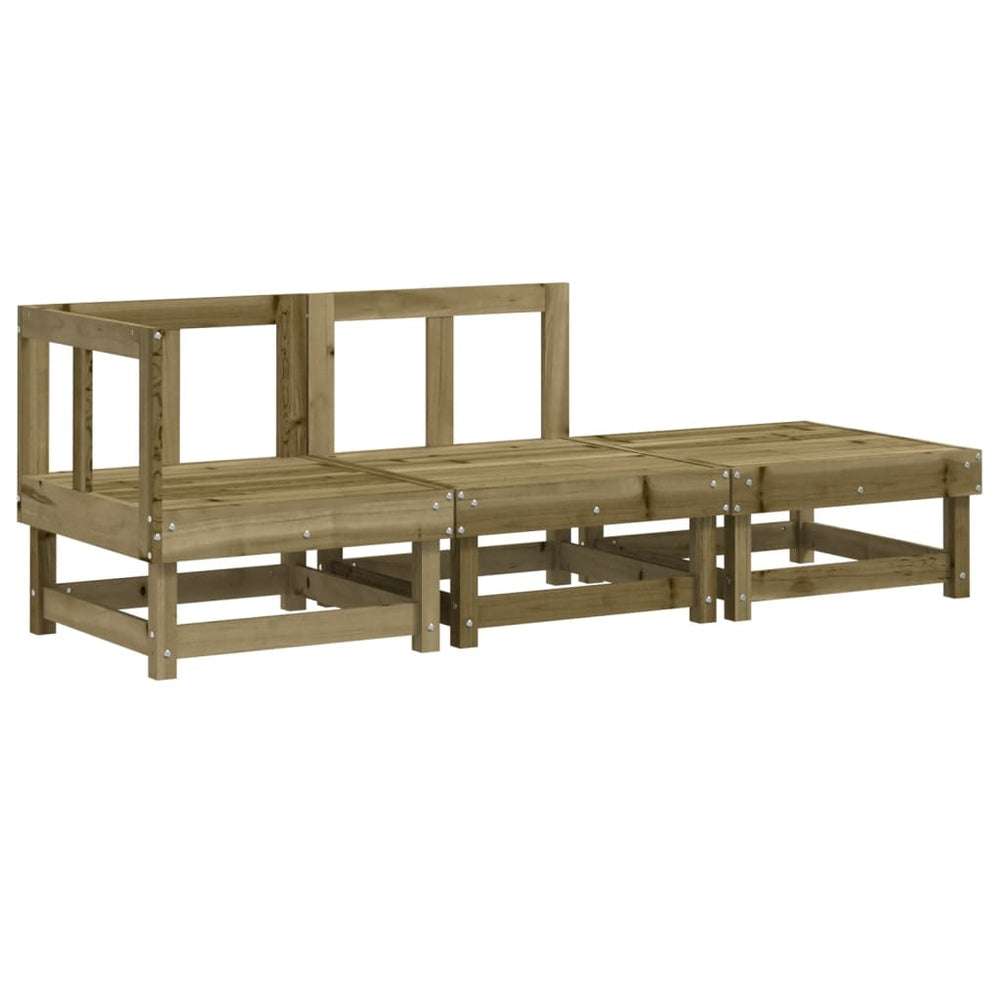 Set Mobilier De Grădină, 3 Piese, Lemn De Pin Impregnat