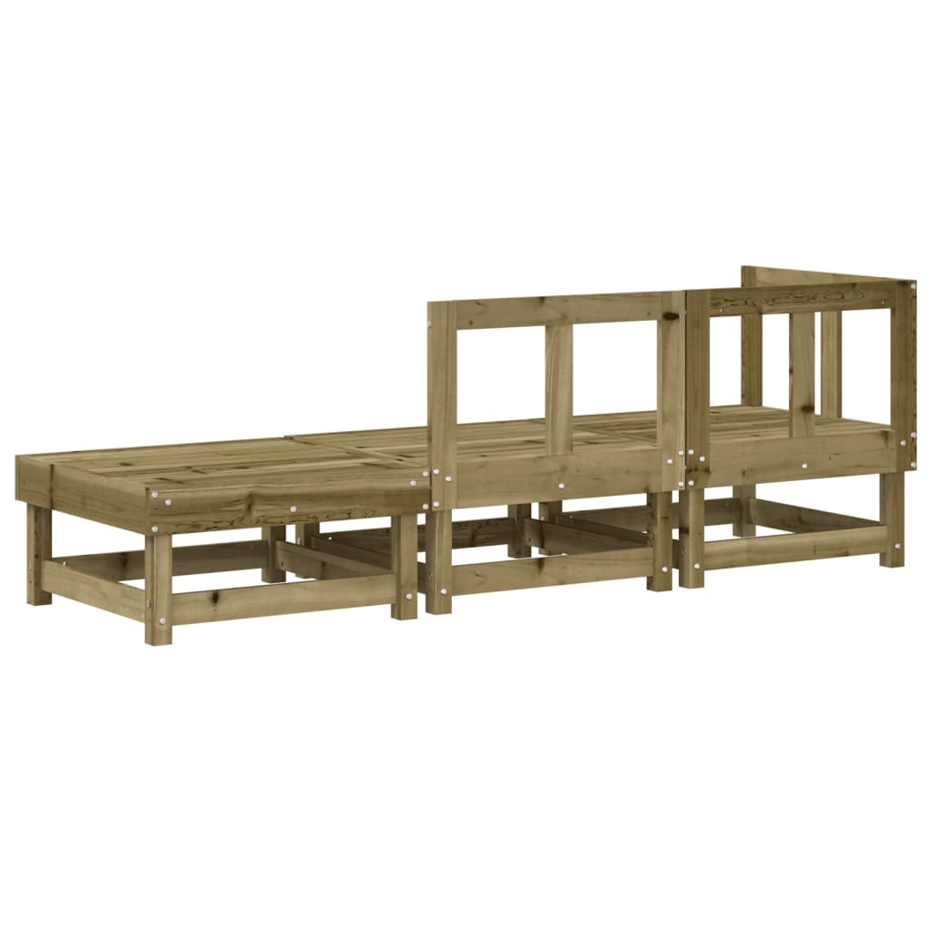 Set Mobilier De Grădină, 3 Piese, Lemn De Pin Impregnat