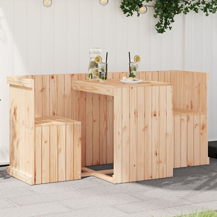Set De Balcon Cu 2 Locuri, Lemn Masiv Douglas