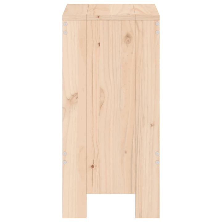 Taburete De Bar, 2 Buc., , Lemn Masiv De Pin