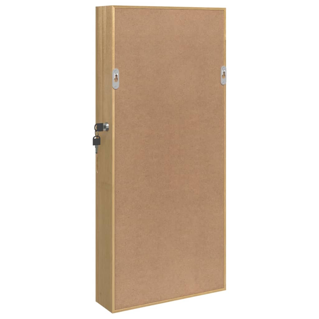 Dulap De Bijuterii Cu Oglindă Montat Pe Perete, 30X8,5X67 Cm