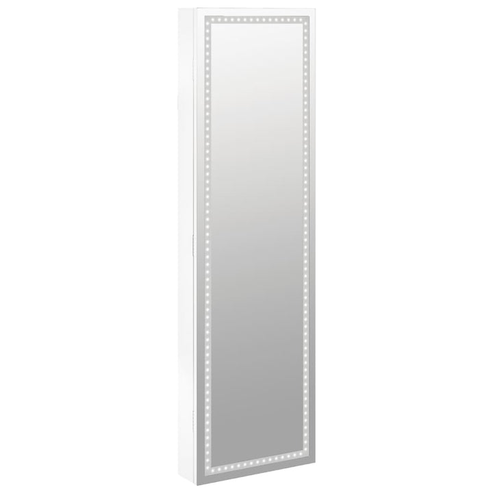Dulap De Bijuterii Cu Oglindă Și Lumini Led, De Perete,
