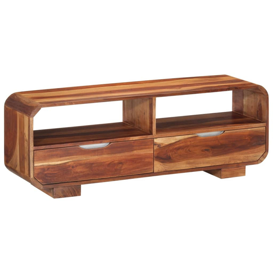 Comodă Tv, 110X30X40 Cm, Lemn Masiv De Acacia