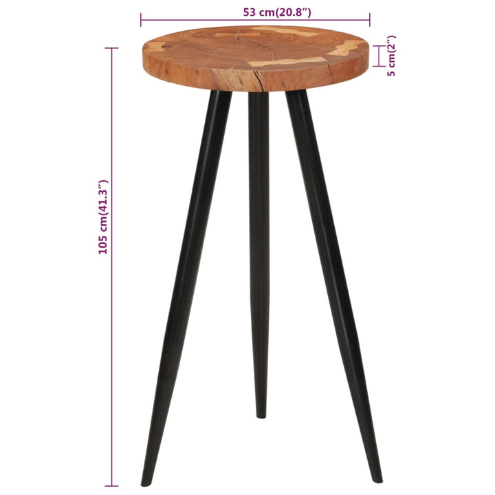 Masă De Bar Din Bușteni, Ø53X105 Cm, Lemn Masiv De Acacia