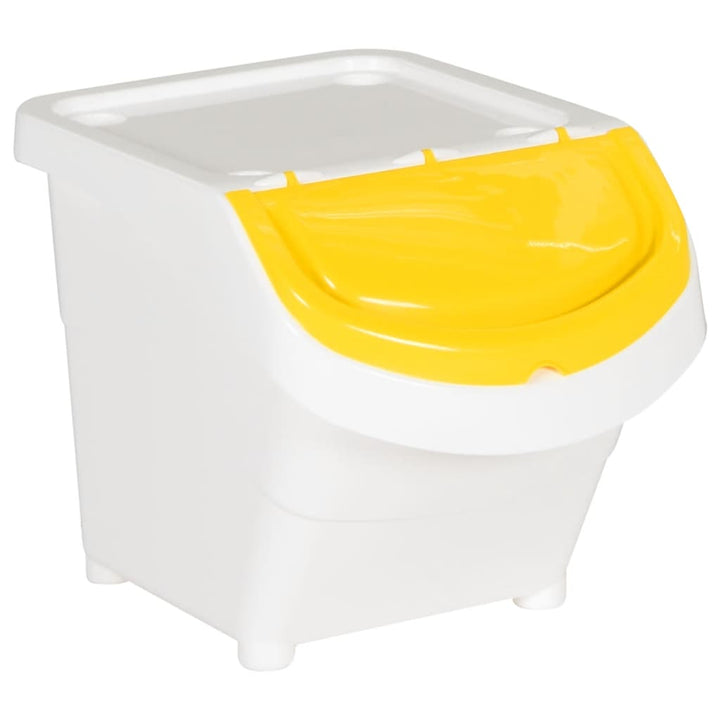 Coșuri De Gunoi Stivuibile Cu Capace, 3 Buc., , , Pp