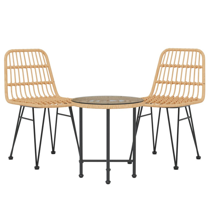 Set Mobilier De Grădină, 3 Piese, Poliratan