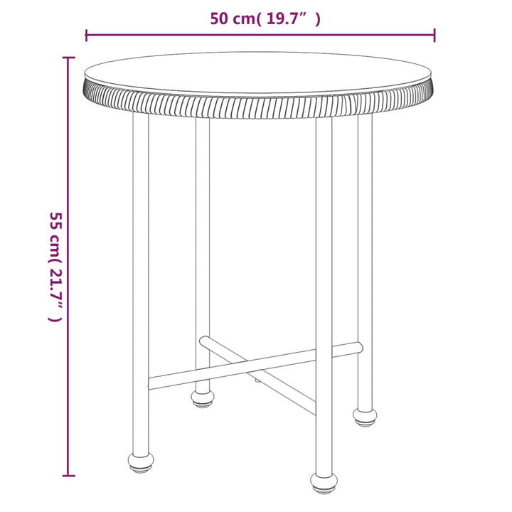 Set Mobilier De Grădină, 3 Piese, Poliratan