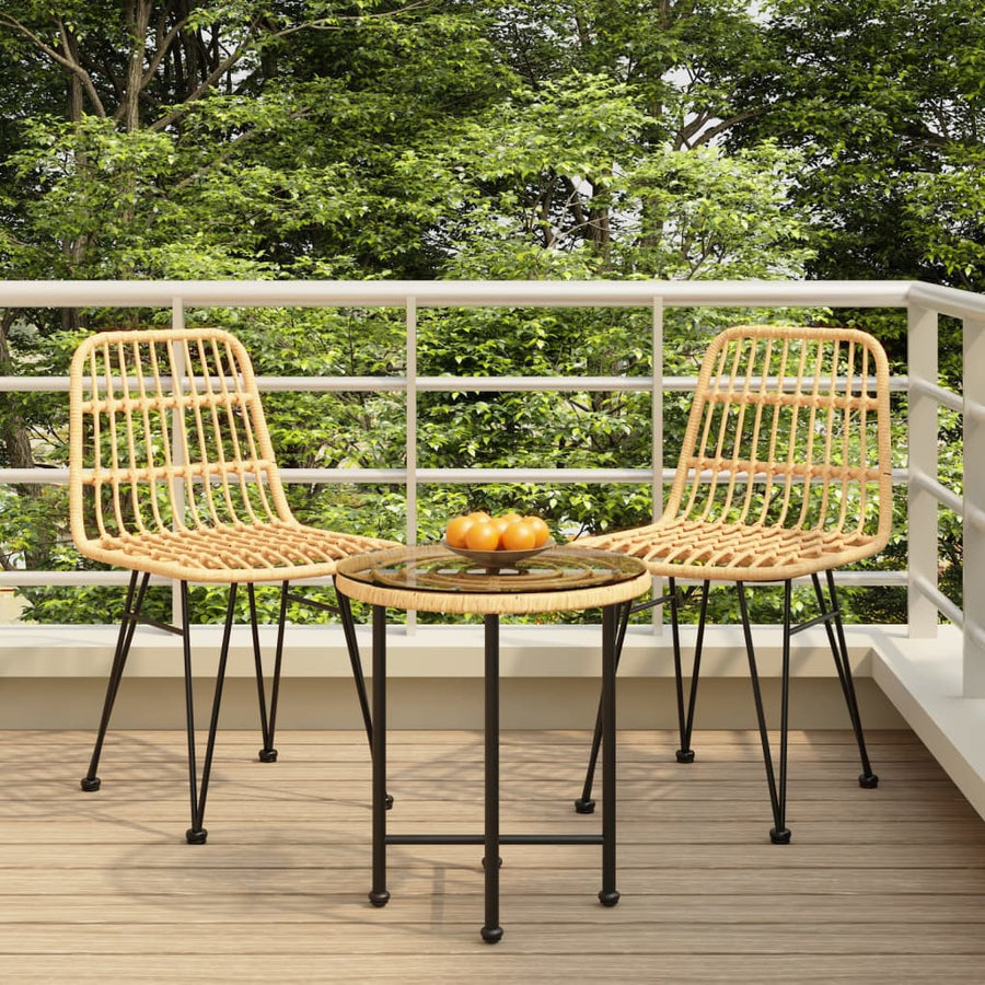 Set Mobilier De Grădină, 3 Piese, Poliratan