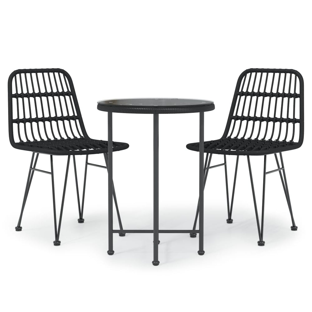 Set Mobilier De Grădină, 3 Piese, , Poliratan